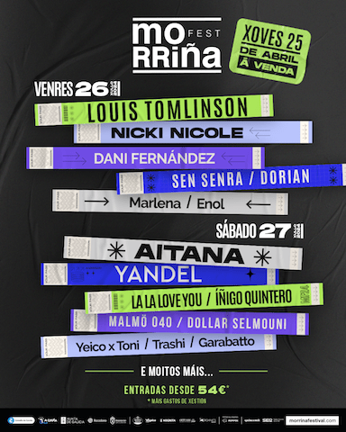 Morriña Festival  2024 ¡Venta de entradas y cartel por días!