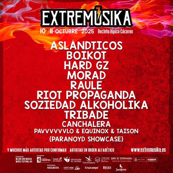 Extremúsika 2025 ¡Entradas a la venta y primeras confirmaciones!