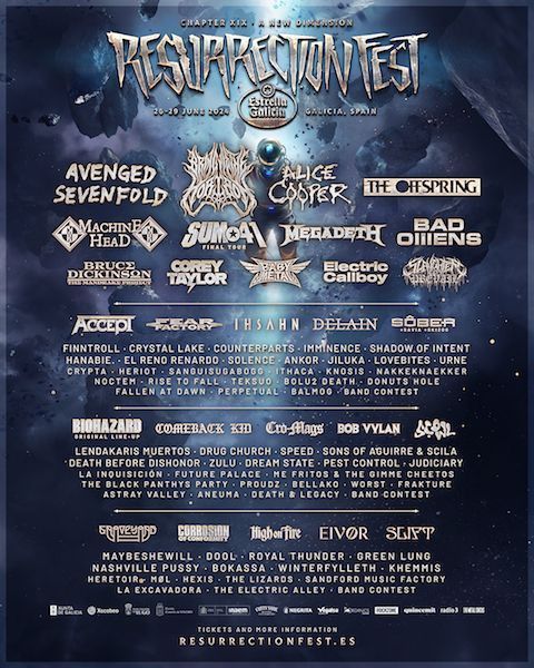 Resurrection Fest Estrella Galicia 2024 ¡Ya está aquí el cartel completo!
