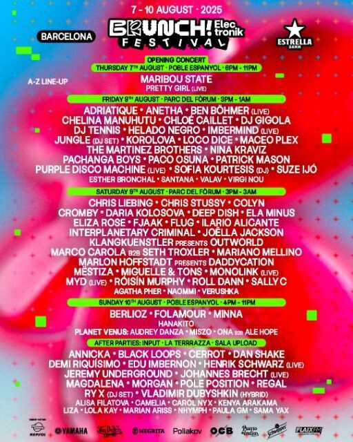 Brunch Electronik Festival 2025 ¡Venta de entradas y cartel completo!