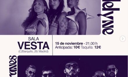 15 de Noviembre: Concierto de Adelyne + Moranes en Madrid (Sala Vesta)