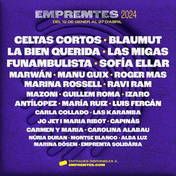 Festival Empremtes 2024 da a conocer su cartel completo