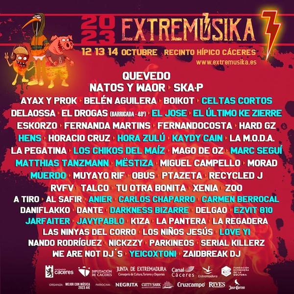 Extremúsika 2023 desvela su cartel completo