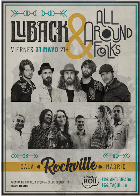 31 de Mayo – Luback y All Around Folks en concierto en Madrid