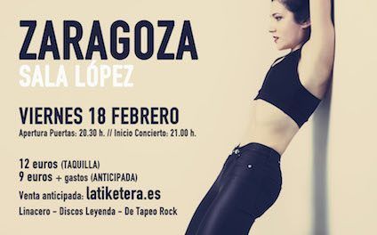 Isabel Marco en concierto el 18 de Febrero en Sala López (Zaragoza)