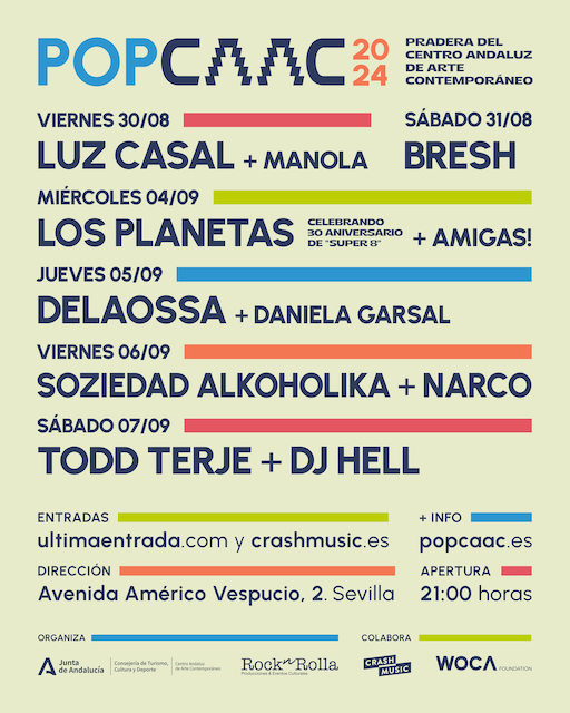 Ciclo Pop CAAC 2024 ¡Venta de entradas y cartel por días!