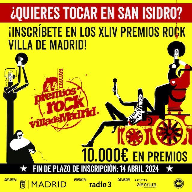 Premios Rock Villa de Madrid 2024 ¡Inscripciones abiertas! ¡Apúntate!