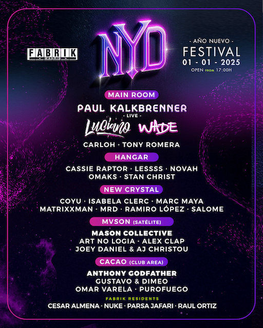 Fabrik Año Nuevo 2025: ¡Entradas! Paul Kalkbrenner, Wade, Luciano y más