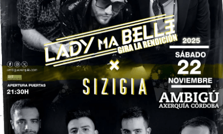 Sizigia en concierto: 22 Noviembre, Sala Ambigú Axerquía (Córdoba) + Lady Ma Belle
