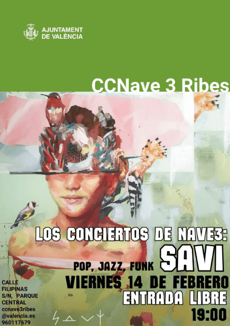 SAVI en concierto el viernes 14 de febrero 2025 en Valencia.