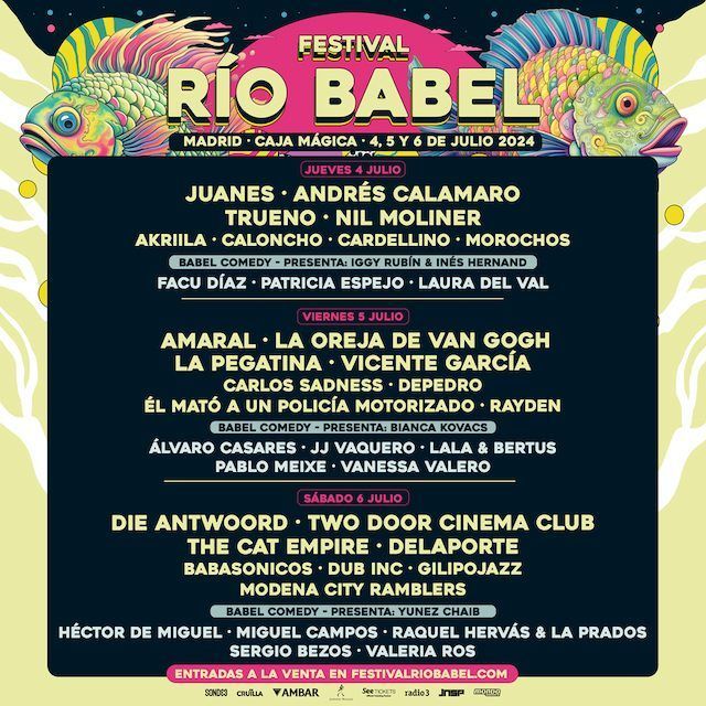 El festival Río Babel 2024 anuncia su cartel completo. ¡Te esperamos!