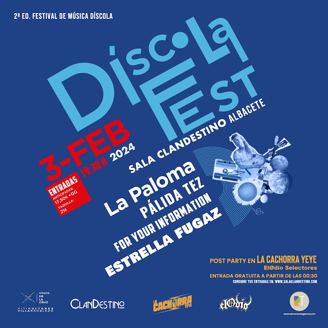 Díscola Fest 2024 – Cartel y entradas a la venta
