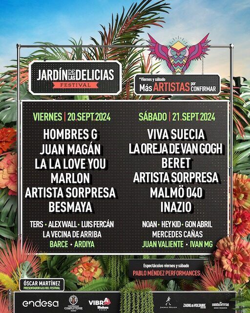 Jardín de las Delicias 2024 ¡Venta de entradas y más confirmaciones!