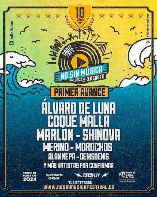NoSinMúsica 2024 ¡Primeras confirmaciones! Álvaro de Luna , Coque Malla..