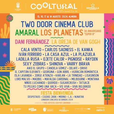 Cooltural Fest 2024 ¡Anuncia nuevas bandas! Gon Abril, La Trinidad, Viva Belgrado y mas!