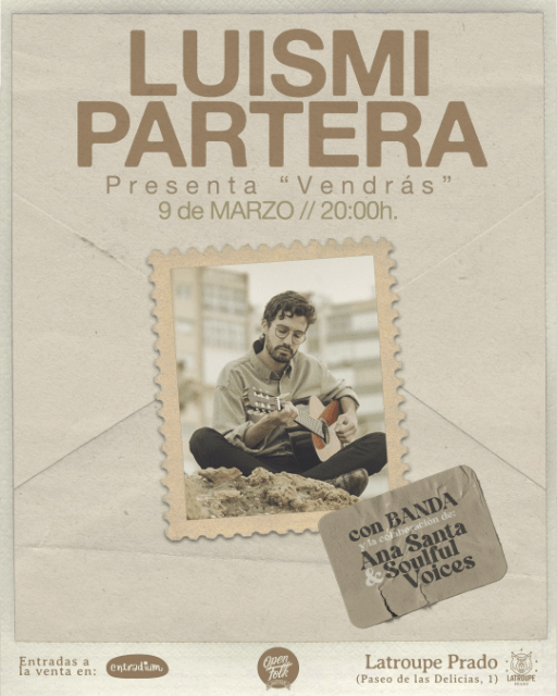 9 de Marzo – Luismi Partera en concierto en Latroupe Prado (Madrid)