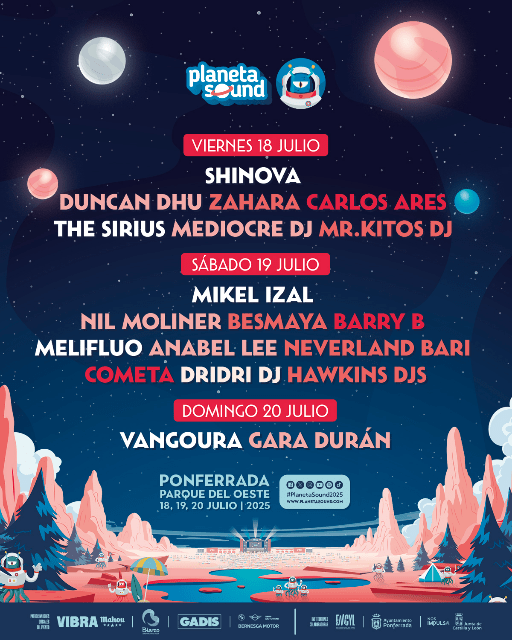 Planeta Sound 2025 ¡Cartel por días y venta de entradas!
