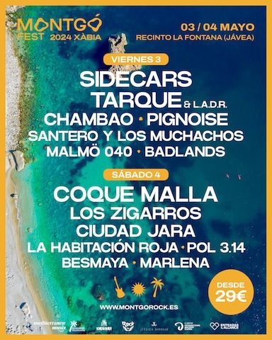 Montgó Fest Xàbia 2024 ¡Ya está aquí! ¡Venta de entradas!