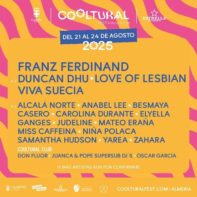 Cooltural Fest 2025 ¡Venta de entradas y segundas confirmaciones!