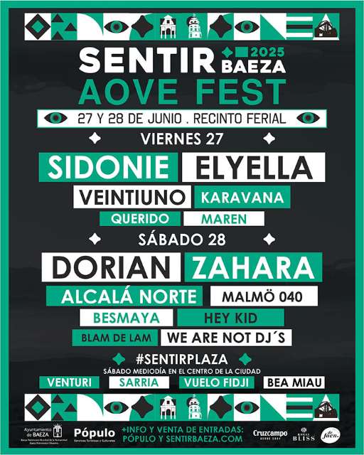 Sentir Baeza AOVE Fest 2025 ¡Entradas y cartel completo!