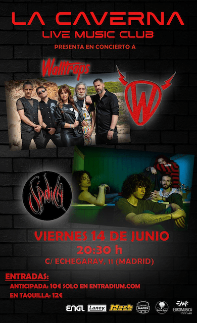 14 de Junio | Concierto de Walltraps en La Caverna (Madrid) ¡Entradas a la venta!